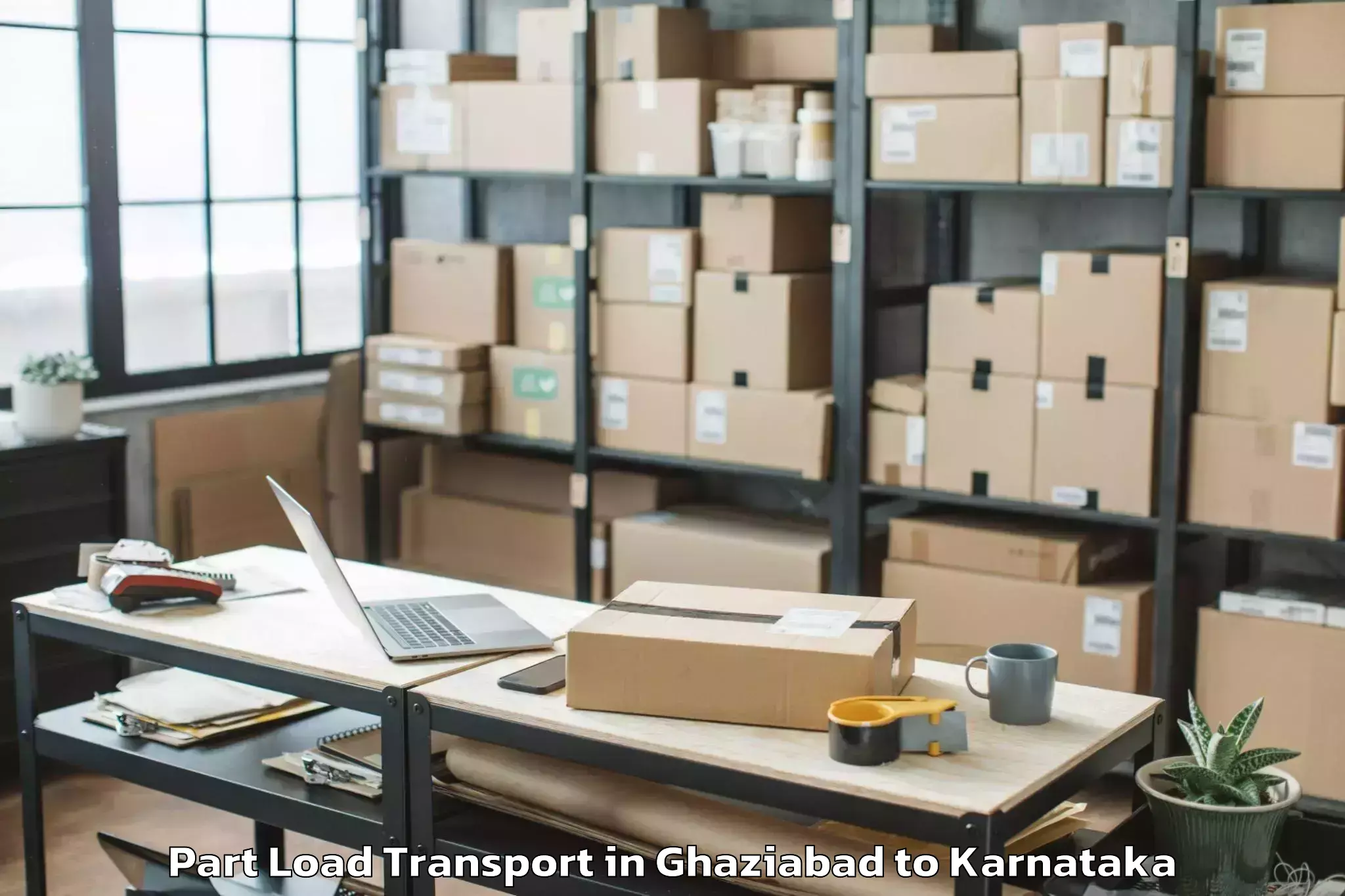 Trusted Ghaziabad to Gangawati Part Load Transport